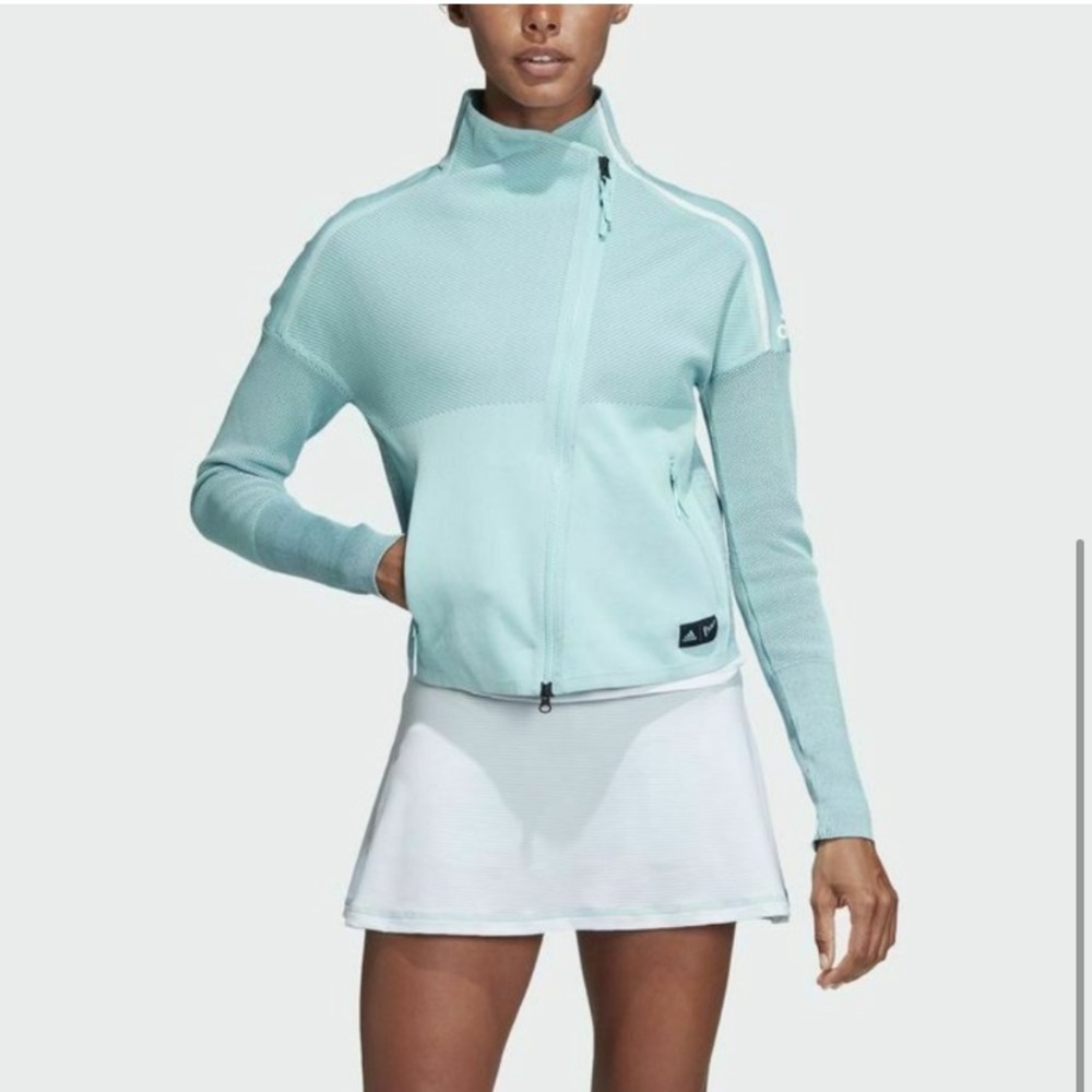 Adidas Teal Parley Jacket Primeknit